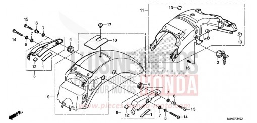 REAR FENDER (VT750S) VT750SE de 2014